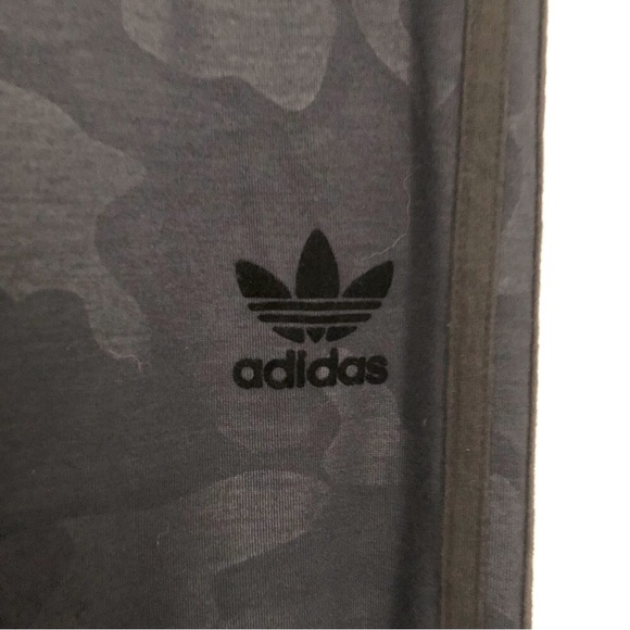 Adidas 3 Stripe Navy Blue Camo Leggings - Picture 6 of 8